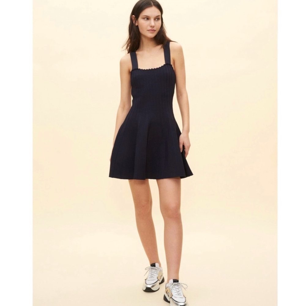 Claudie Pierlot Knit Flare Mini Dress View 3